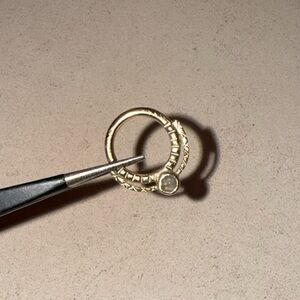 Salt and Pepper Diamond Septum Hoop